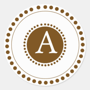 Chocolate brown -Personalized envelope seals