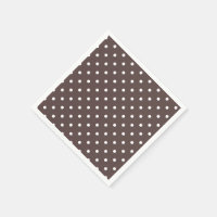 Chocolate Brown Polka Dot Napkins