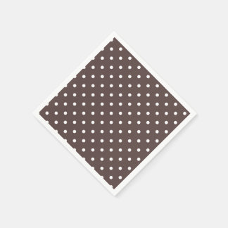 Chocolate Brown Polka Dot Napkins