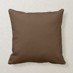 Chocolate Brown Solid Accent Throw Pillow