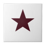 Chocolate Brown Star Tile<br><div class="desc">Chocolate Brown Star Ceramic Tile.  Stars are always in fashion!</div>
