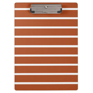 Chocolate Brown Stripes Design Clipboard