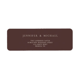 Chocolate Brown Weds Wedding mowing address