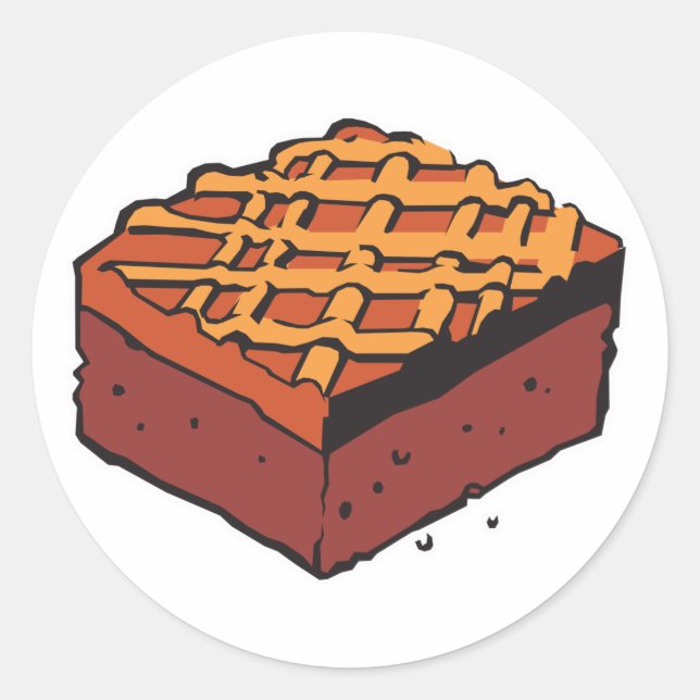 chocolate brownie classic round sticker (Front)