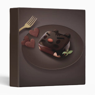 Chocolate Brownie Illustration Binder