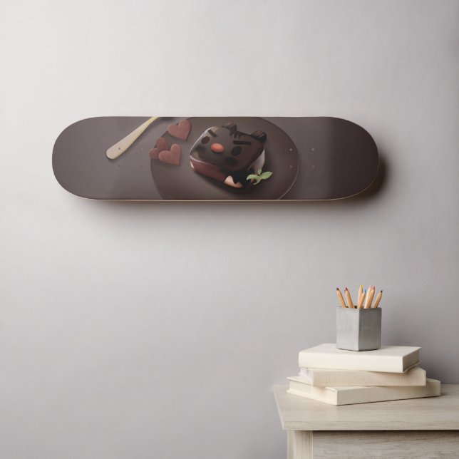 Chocolate Brownie Illustration Skateboard (Wall Art (Horz))