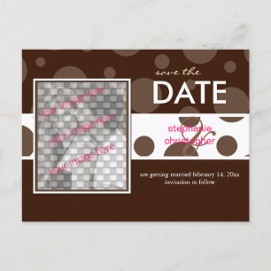 Chocolate bubbles/, Save the Date Photo postcards, Announcement Postcard