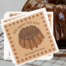 Chocolate Bundt Sponge Ring Shape Cake - own text