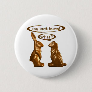 Chocolate bunnies 2 inch round button