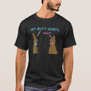 Chocolate Bunny Easter Basket Boys Girls My Butt T-Shirt