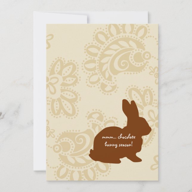 Chocolate Bunny Invitation (Front)