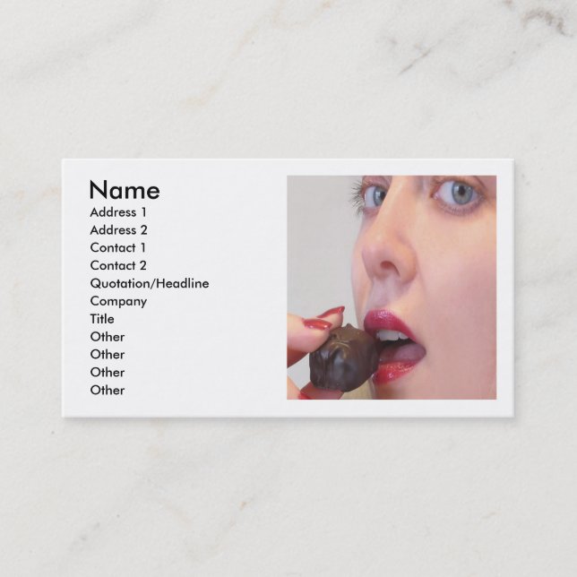 Chocolate Business card (Front)