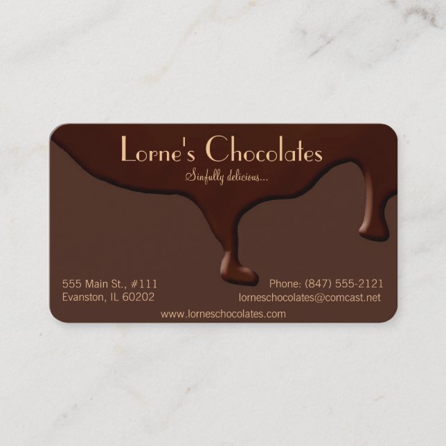 chocolate business card (Front)