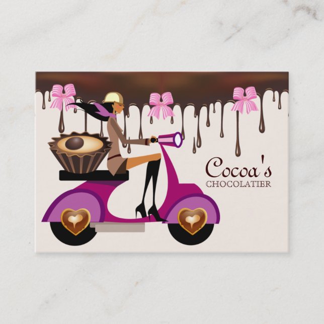 Chocolate Business Card Scooter Chocolatier (Front)