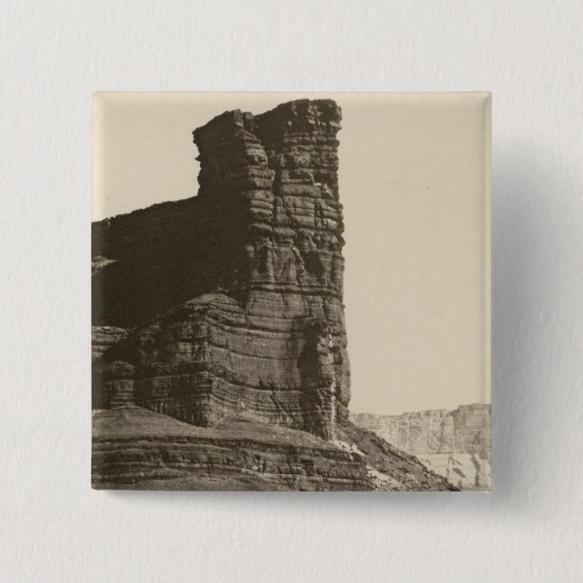 Chocolate Butte, Paria Creek, Arizona 2 Inch Square Button (Front)