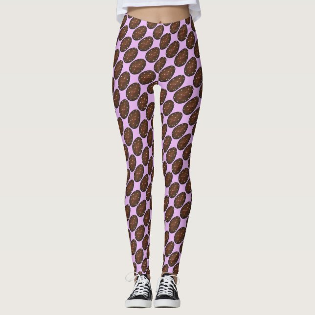 Chocolate Buttercream Easter Basket Egg Candy Leggings (Front)
