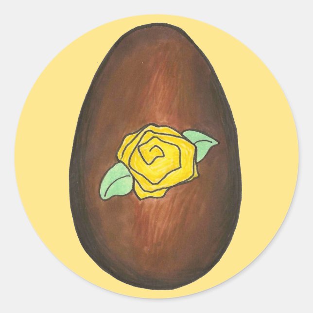 Chocolate Buttercream Easter Egg Candy Eggs Classic Round Sticker (Front)