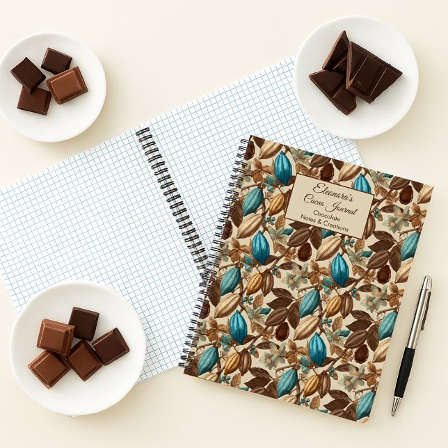 Chocolate Cacao Tasting Journal Spiral Notebook (Créateur téléchargé)