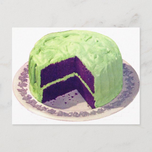 Chocolate Cake 1951 Postcard (Front)