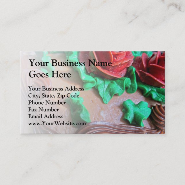 Chocolate Cake Decorating Business Card (Front)