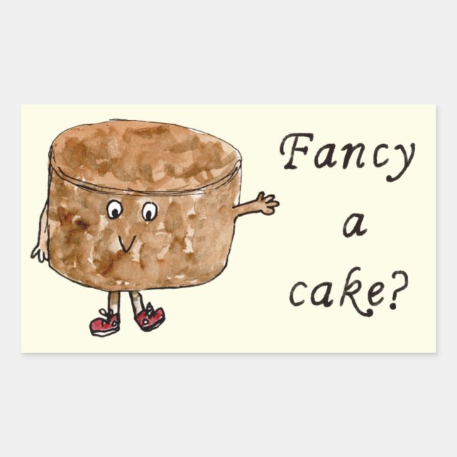 Chocolate Cake Funny Slogan Fancy A Cake Humour Sticker (Front)