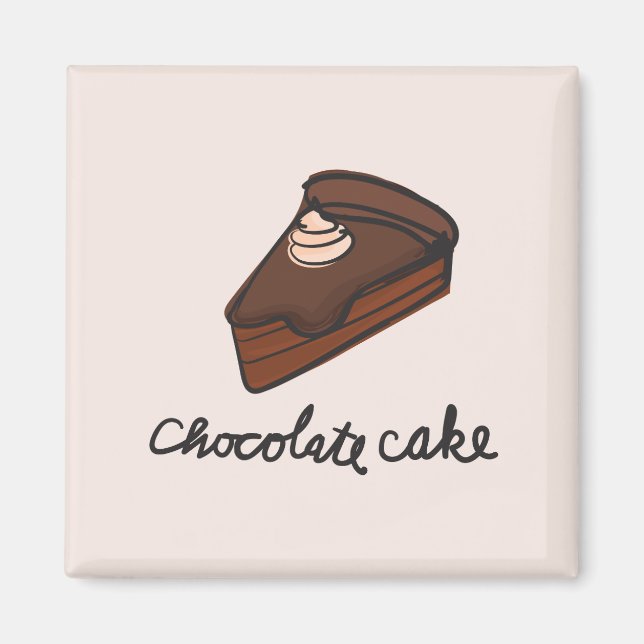 Chocolate Cake Icon Magnet (Front)