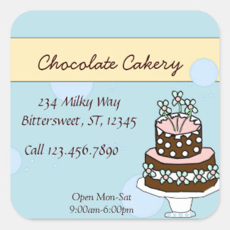 Chocolate cake large label