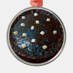 Chocolate cake metal ornament