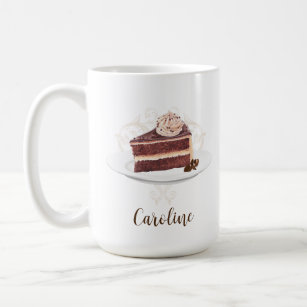 Chocolate cake personalised mug