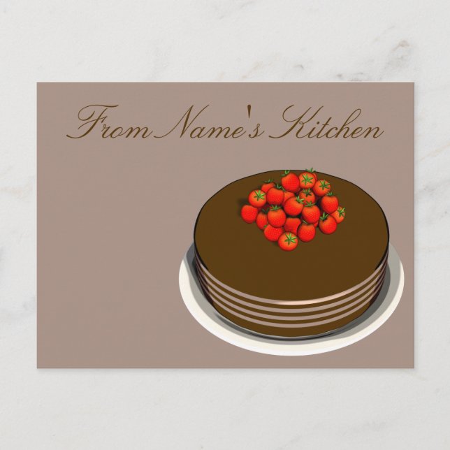 Chocolate Cake Recipe Card (Front)