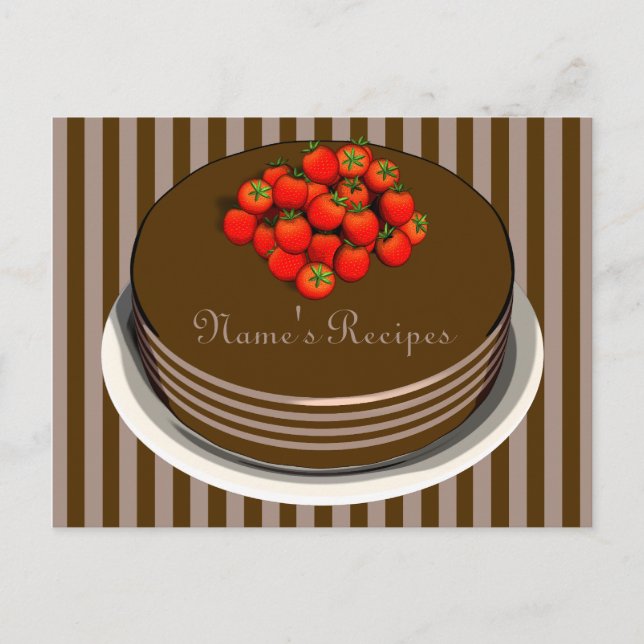 Chocolate Cake Recipe Cards (Front)