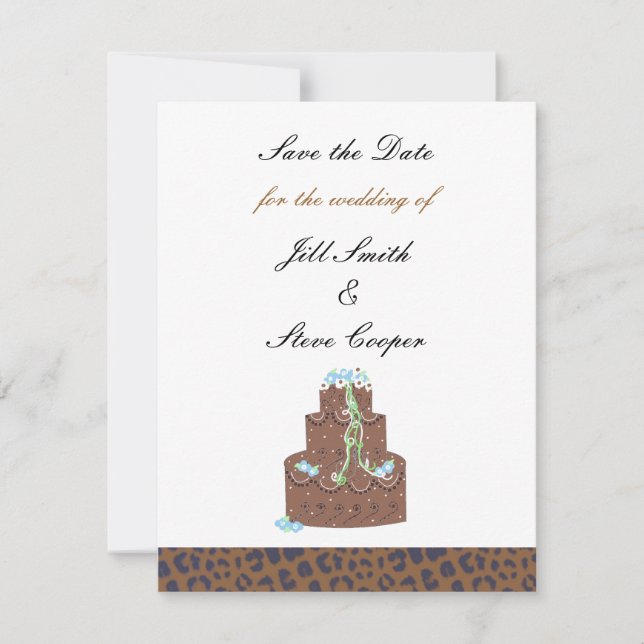 Chocolate Cake Save the Date (Front)