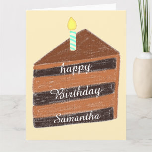 Chocolate Cake Slice  Card