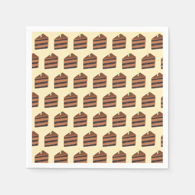 Chocolate Cake Slice  Napkin (Front)