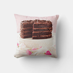 Chocolate cake, South Africa Throw Pillow
