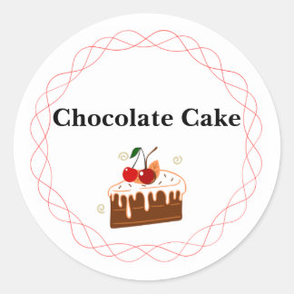 Chocolate cake stickers