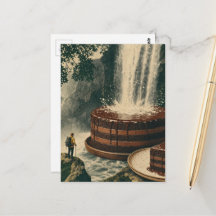 Chocolate Cake Waterfall Surreal Art