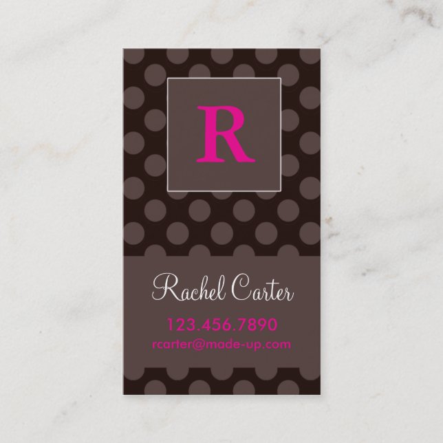 Chocolate Calling Card (Front)