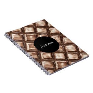 Chocolate candy bar circle personalized notebook