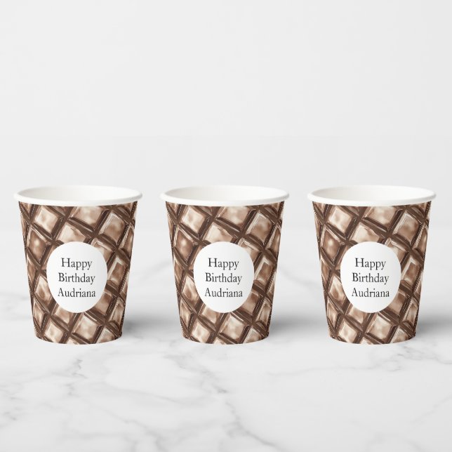 Chocolate Candy Bar   Paper Cups (Multi)