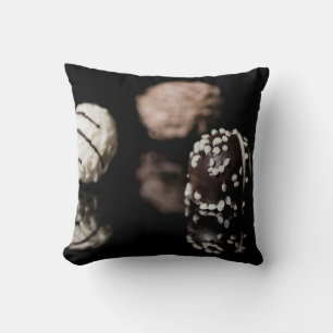 Chocolate Candy Bon Bons Beautifully Decorated Throw Pillow