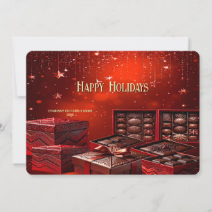 Chocolate Candy Christmas Holiday Card