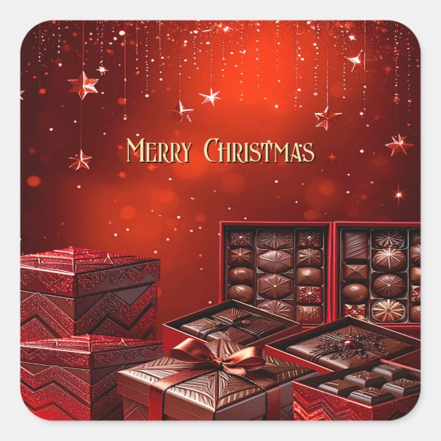 Chocolate Candy Christmas Holiday Sticker (Devant)