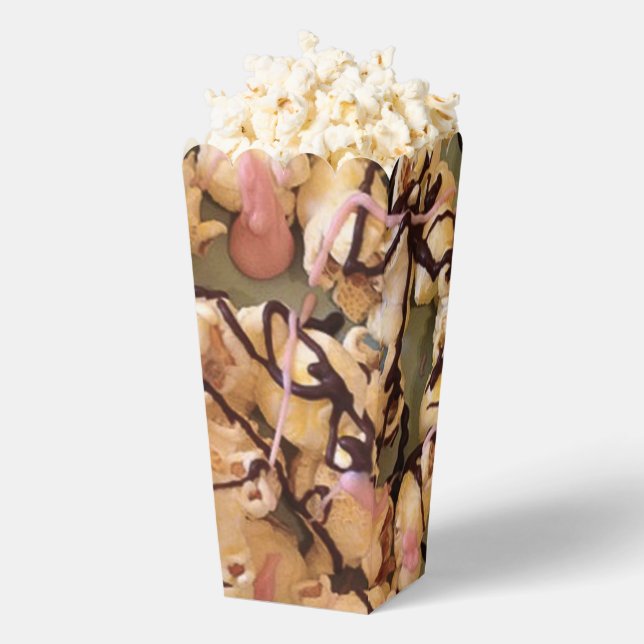 Chocolate Candy Coated Salted Popcorn Favor Box (Popped)