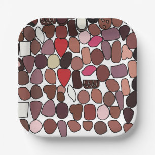 Chocolate Candy Confectionery Birthday Party Paper Plate