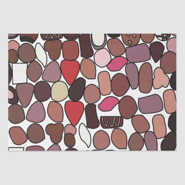 Chocolate Candy Confectionery Birthday Tissue Paper (Front)