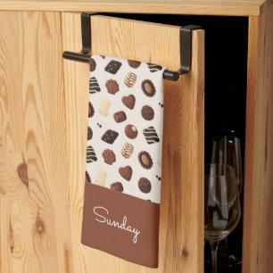 Chocolate candy pattern kitchen towel