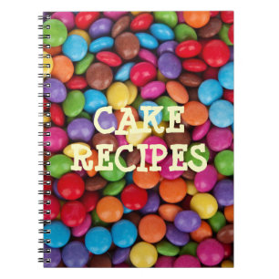 Chocolate candy rainbow colour cake recipes notebook