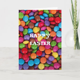 Chocolate candy rainbow colour holiday card