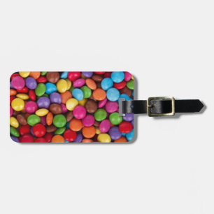 Chocolate candy rainbow colour luggage tag